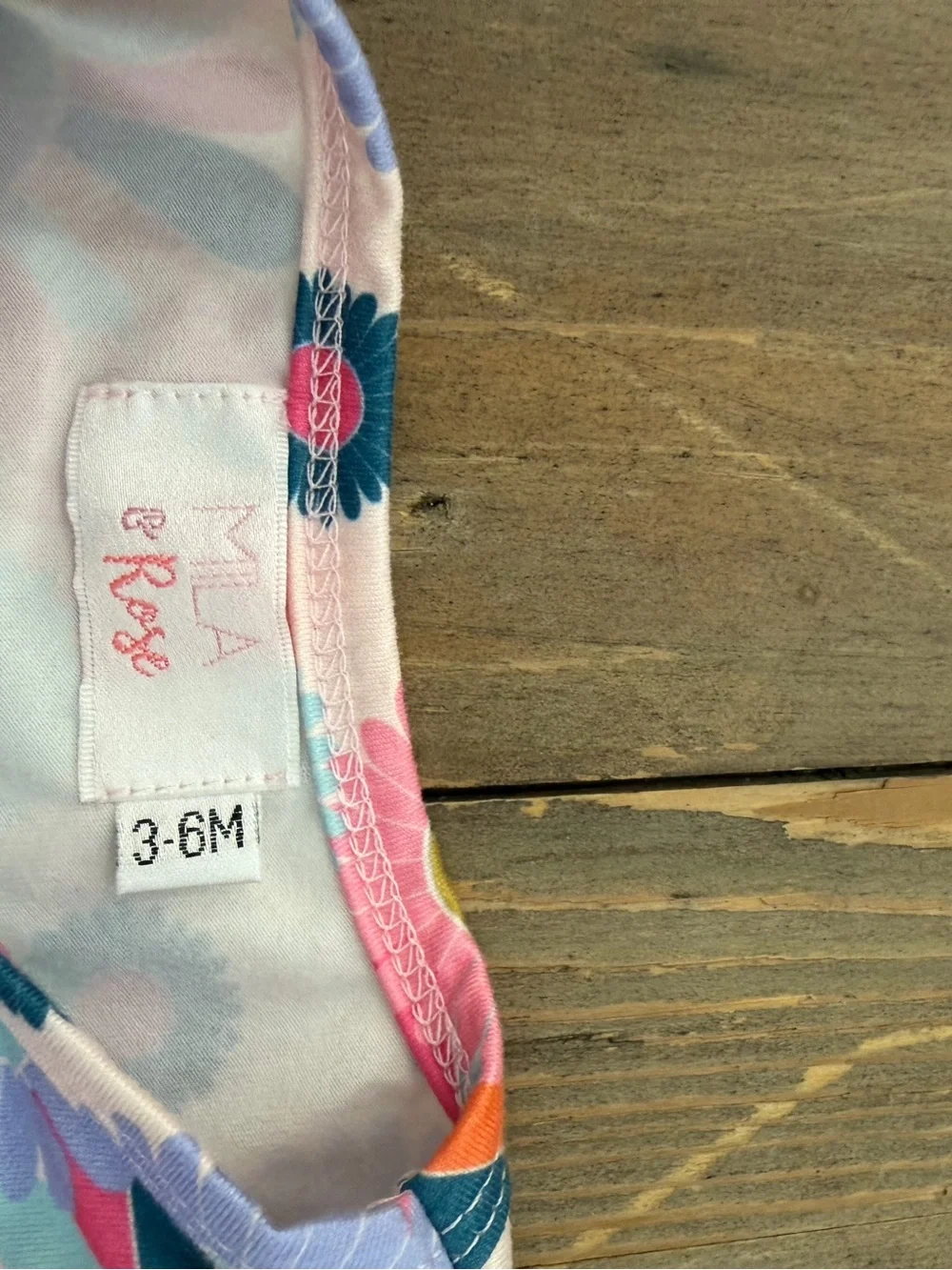 Mila & Rose floral colorful tutu bodysuit 3-6mo summer botique